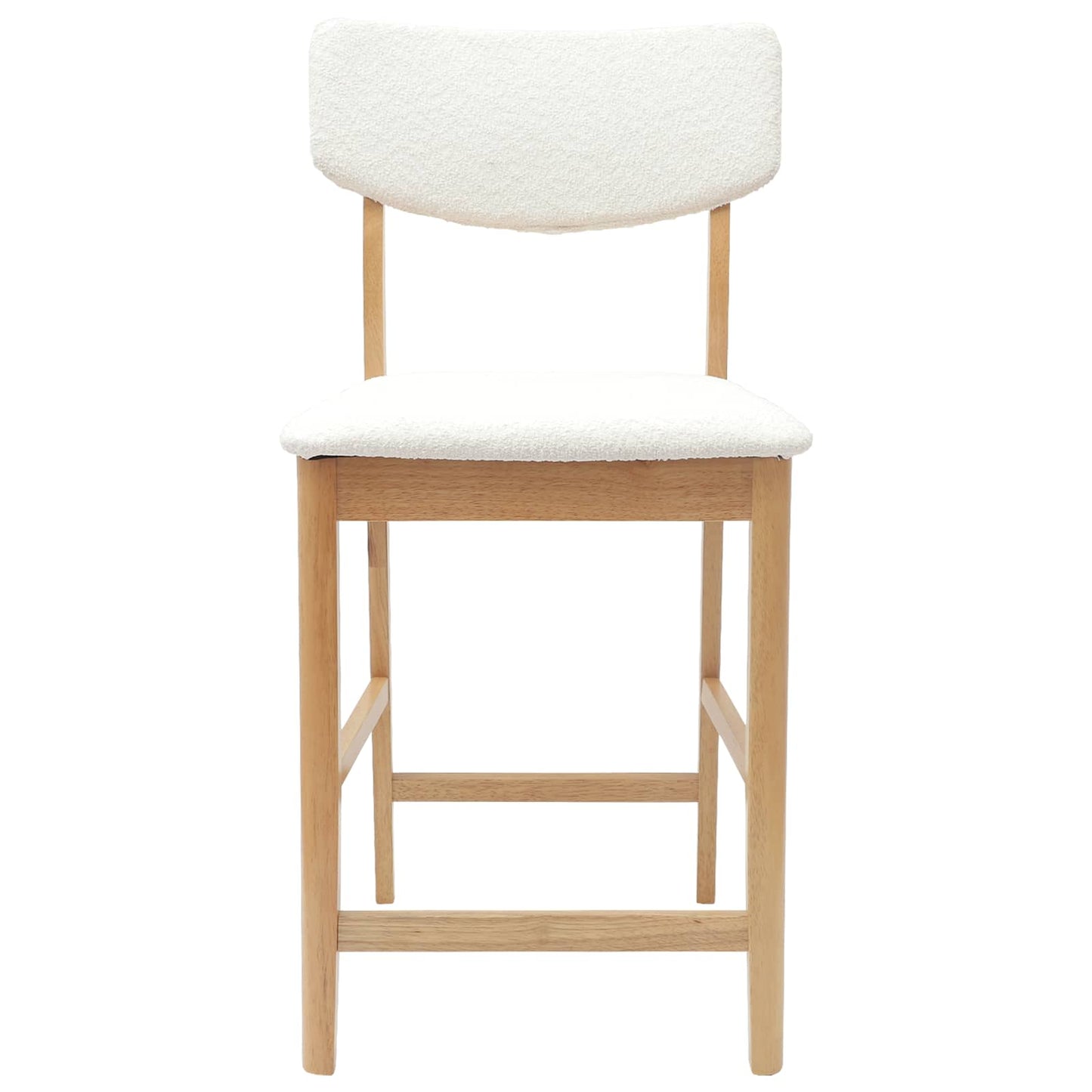 Spisestole 2 stk. Massiv Gummitræ Naturfarvet 48 x 49 x 95 cm