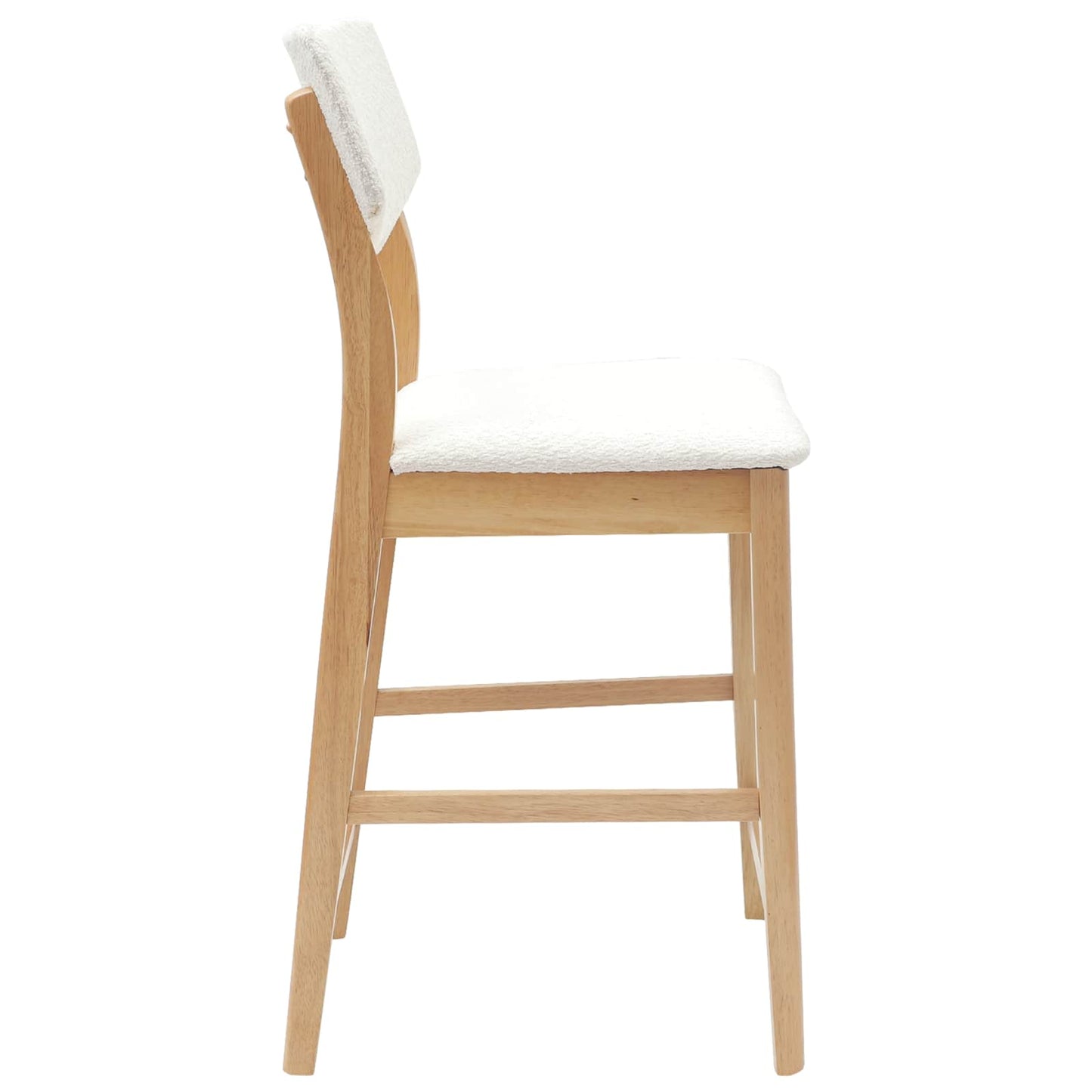 Spisestole 2 stk. Massiv Gummitræ Naturfarvet 48 x 49 x 95 cm