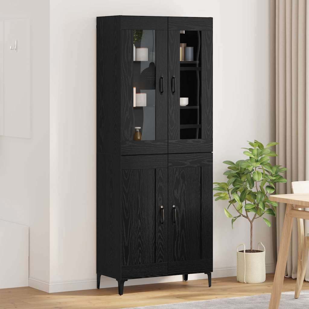 Highboard Sort eg 69,5 x 34 x 180 cm Konstrueret træ