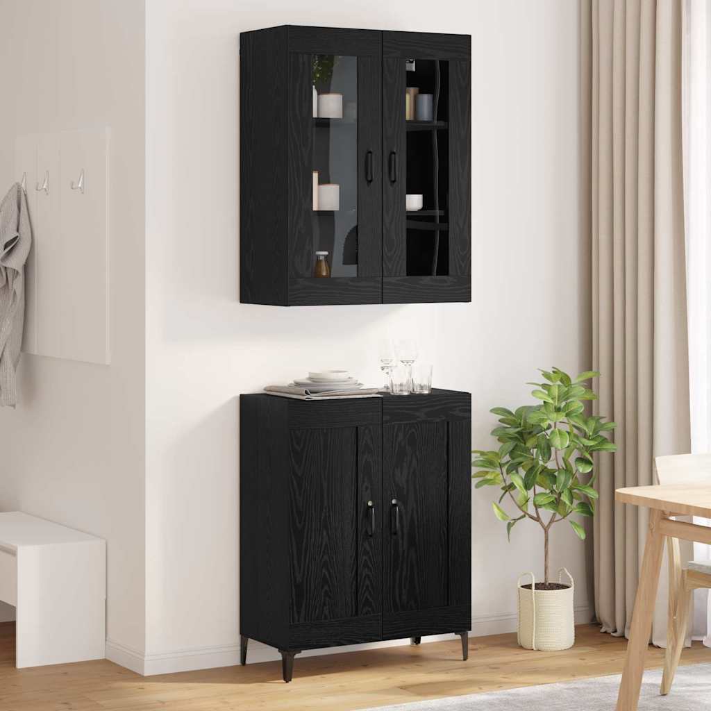 Highboard Sort eg 69,5 x 34 x 180 cm Konstrueret træ