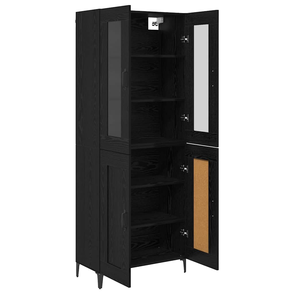 Highboard Sort eg 69,5 x 34 x 180 cm Konstrueret træ