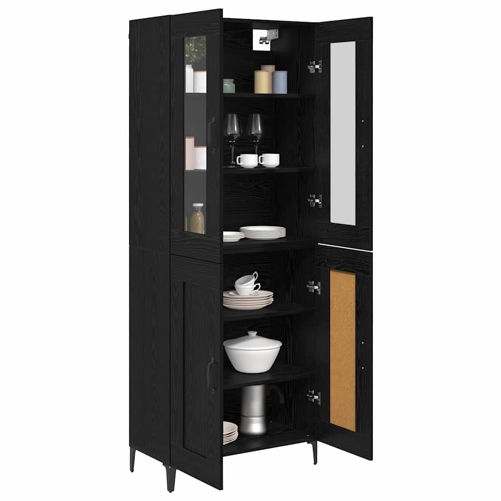 Highboard Sort eg 69,5 x 34 x 180 cm Konstrueret træ