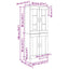 Highboard Sort eg 69,5 x 34 x 180 cm Konstrueret træ