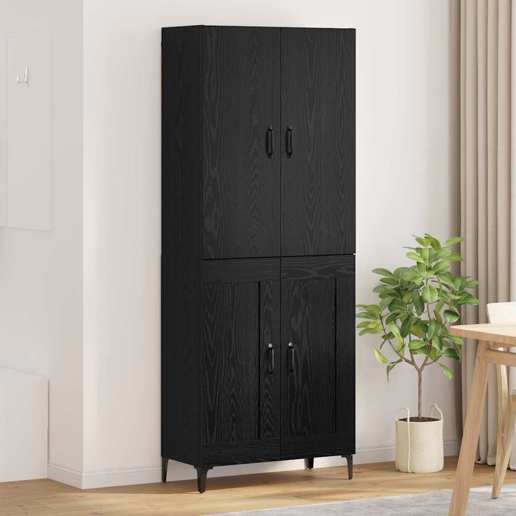 Highboard Sort eg 69,5 x 34 x 180 cm Konstrueret træ