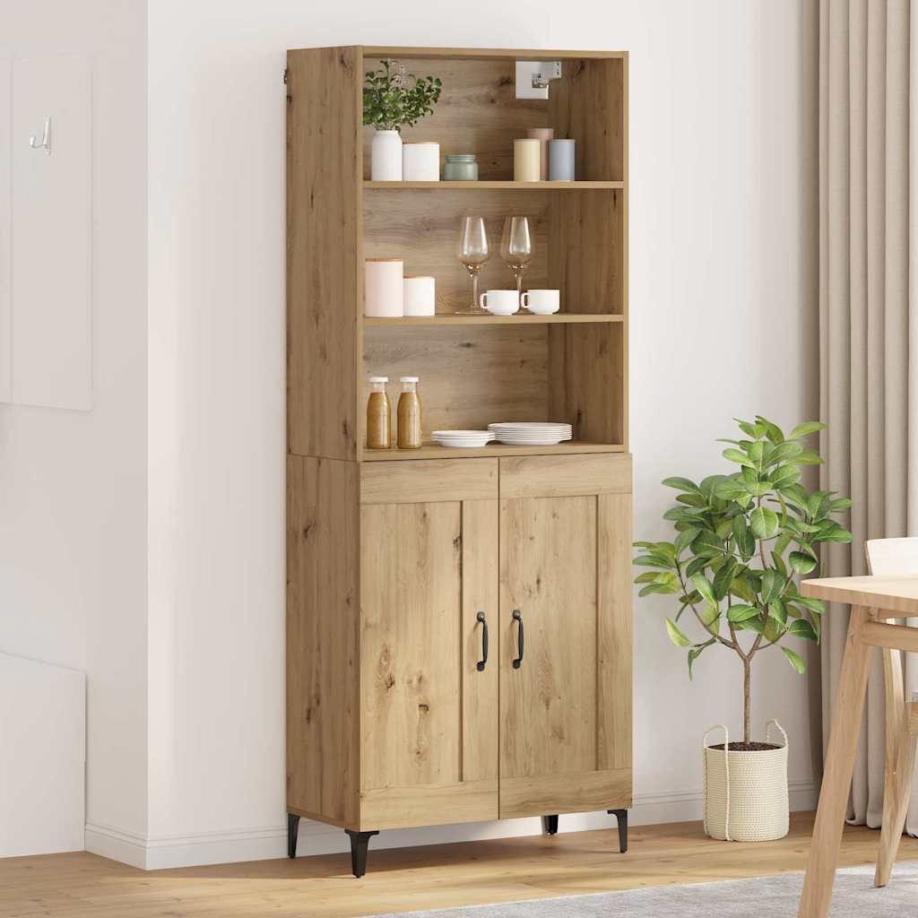 Highboard 2 stk. artisan eg 69,5 x 34 x 180 cm Konstrueret træ