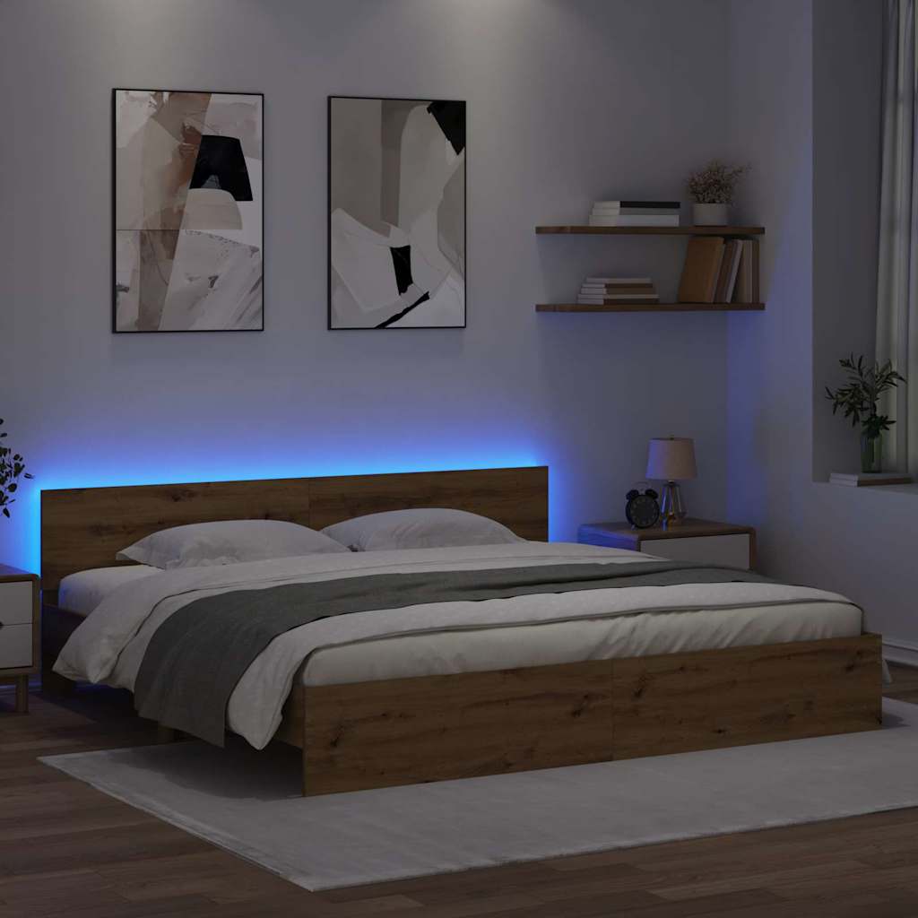 Sengestel Artisan Egetræ 180 x 200 cm Konstrueret træ