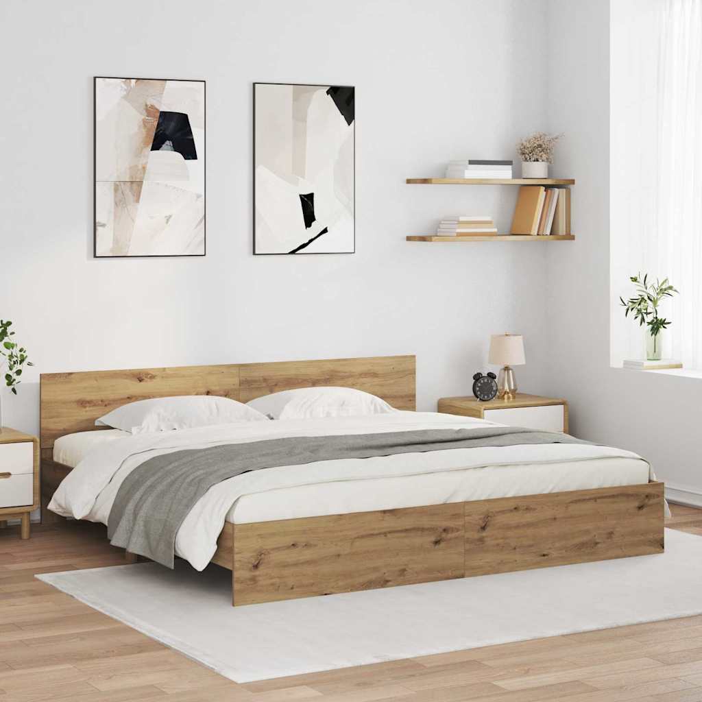 Sengestel Artisan Egetræ 180 x 200 cm Konstrueret træ