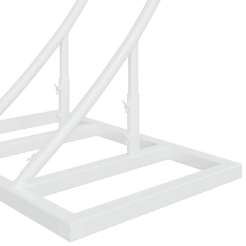 Dobbelt bryllupsbue Hvid 220 x 45 x 200 cm Stål