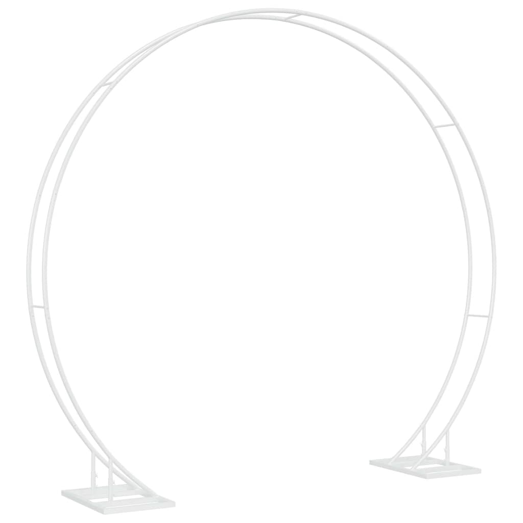Dobbelt bryllupsbue Hvid 220 x 45 x 200 cm Stål