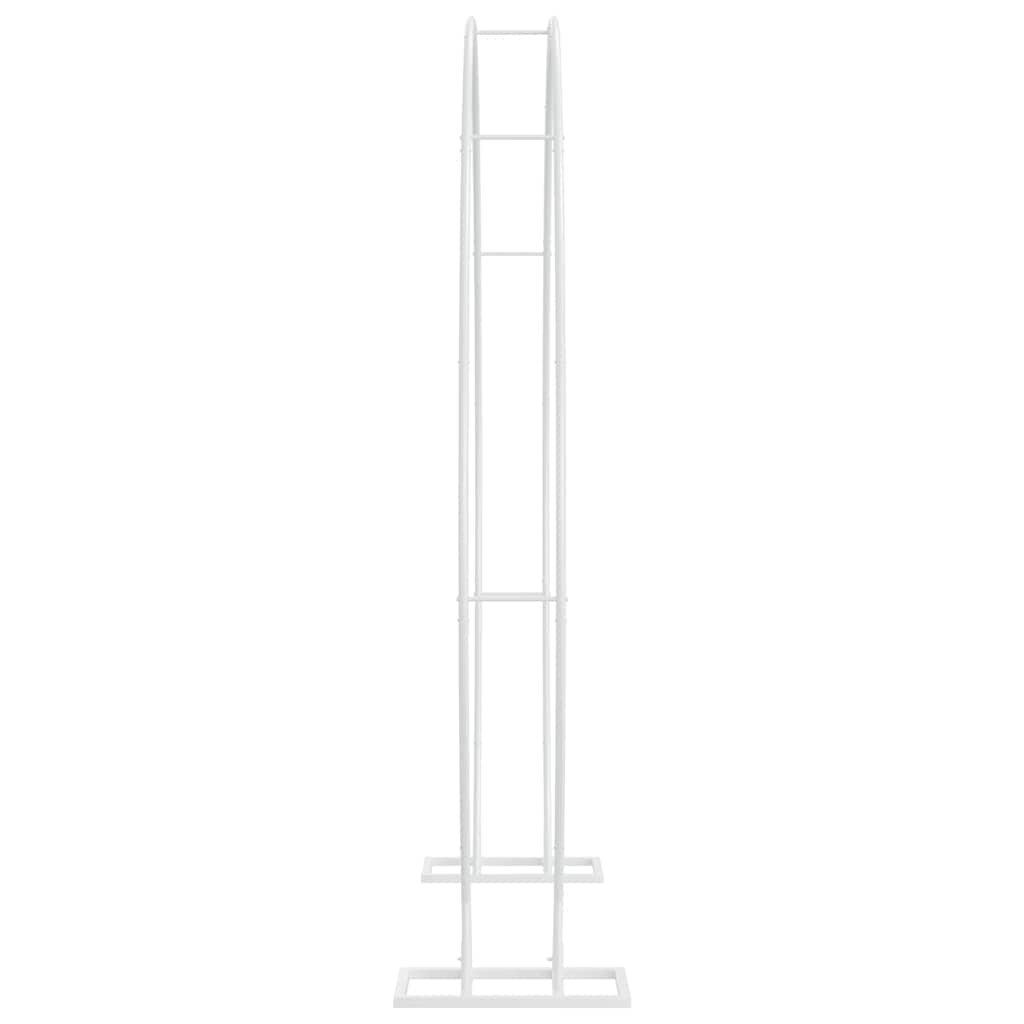 Dobbelt bryllupsbue Hvid 220 x 45 x 200 cm Stål
