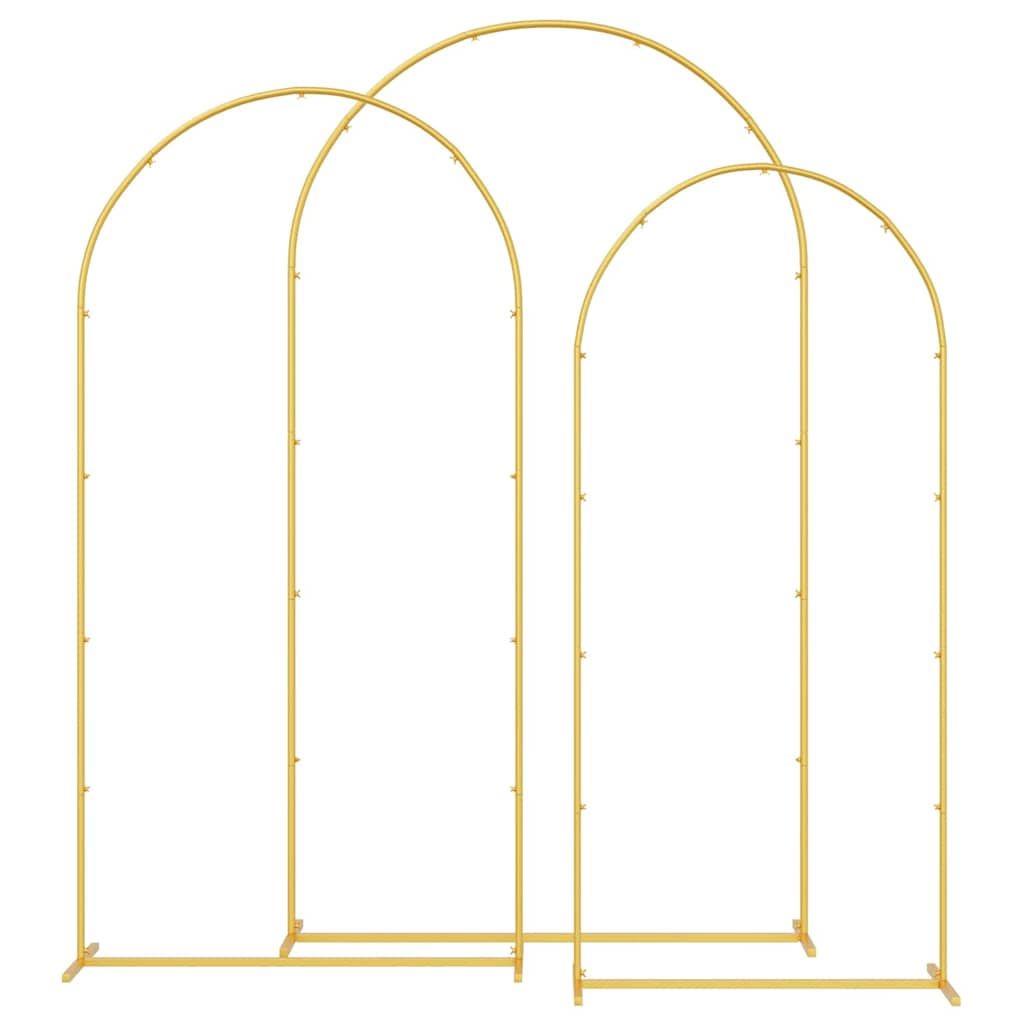 Bryllupsbue 3 stk. Guld 120 x 40 x 217 cm Stål