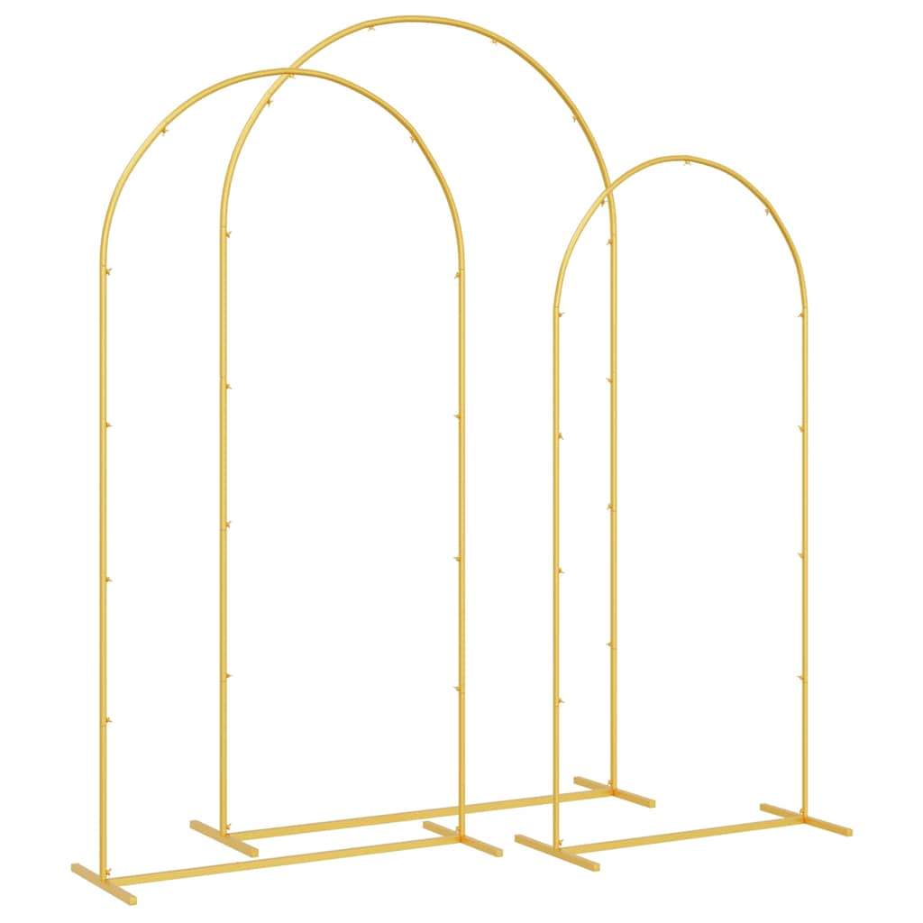 Bryllupsbue 3 stk. Guld 120 x 40 x 217 cm Stål
