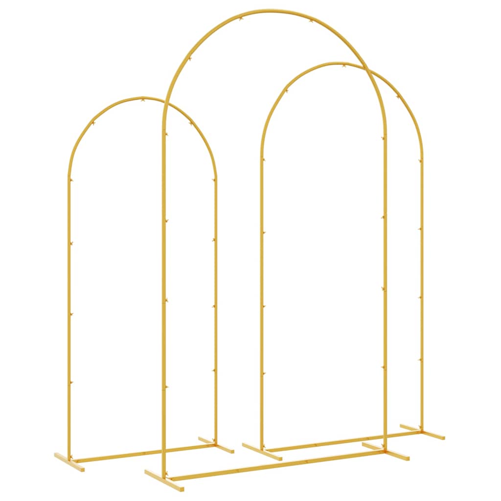 Bryllupsbue 3 stk. Guld 120 x 40 x 217 cm Stål