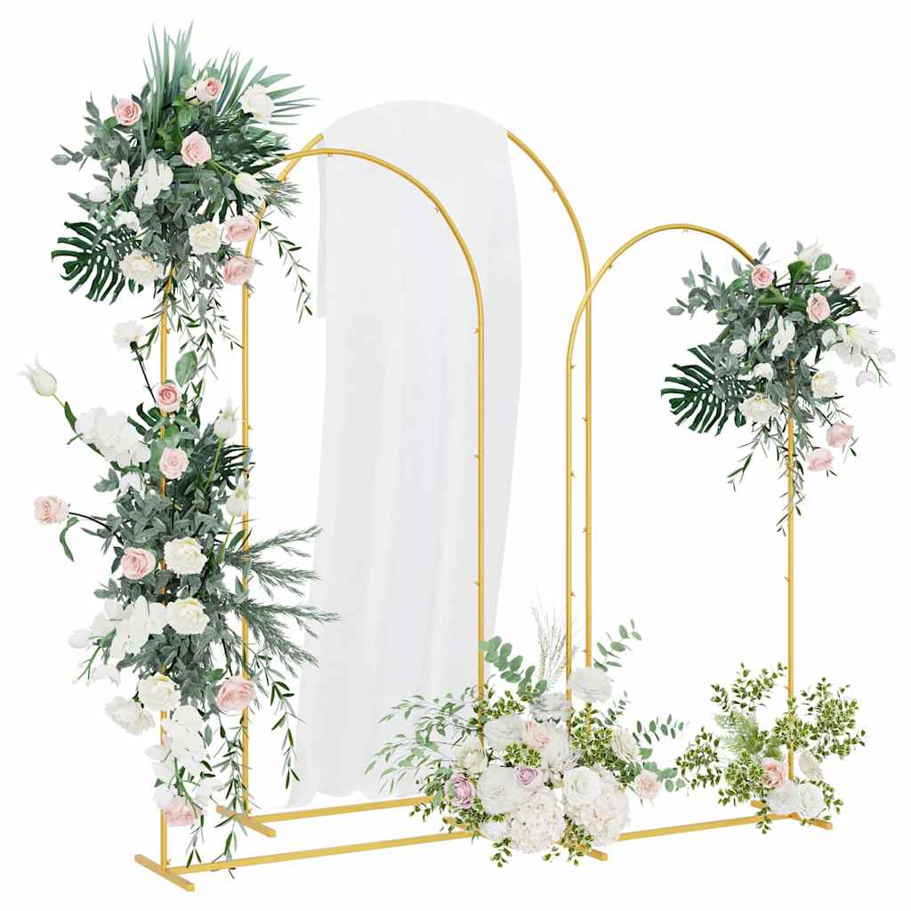 Bryllupsbue 3 stk. Guld 120 x 40 x 217 cm Stål