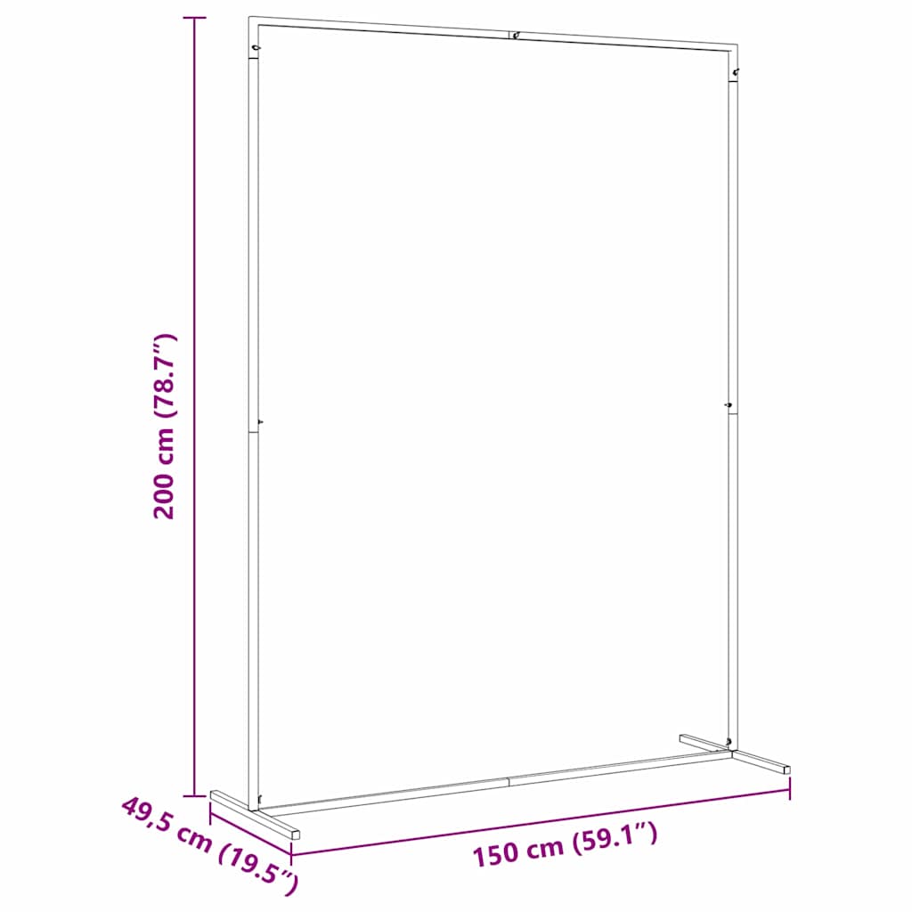 Bryllupsbue Hvid 150 x 49,5 x 200 cm Stål