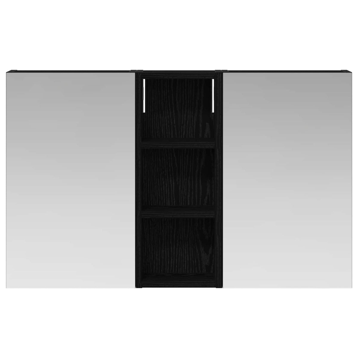 Badeværelsesskabsæt 3 stk. 80 x 10,5 x 50 cm Konstrueret træ