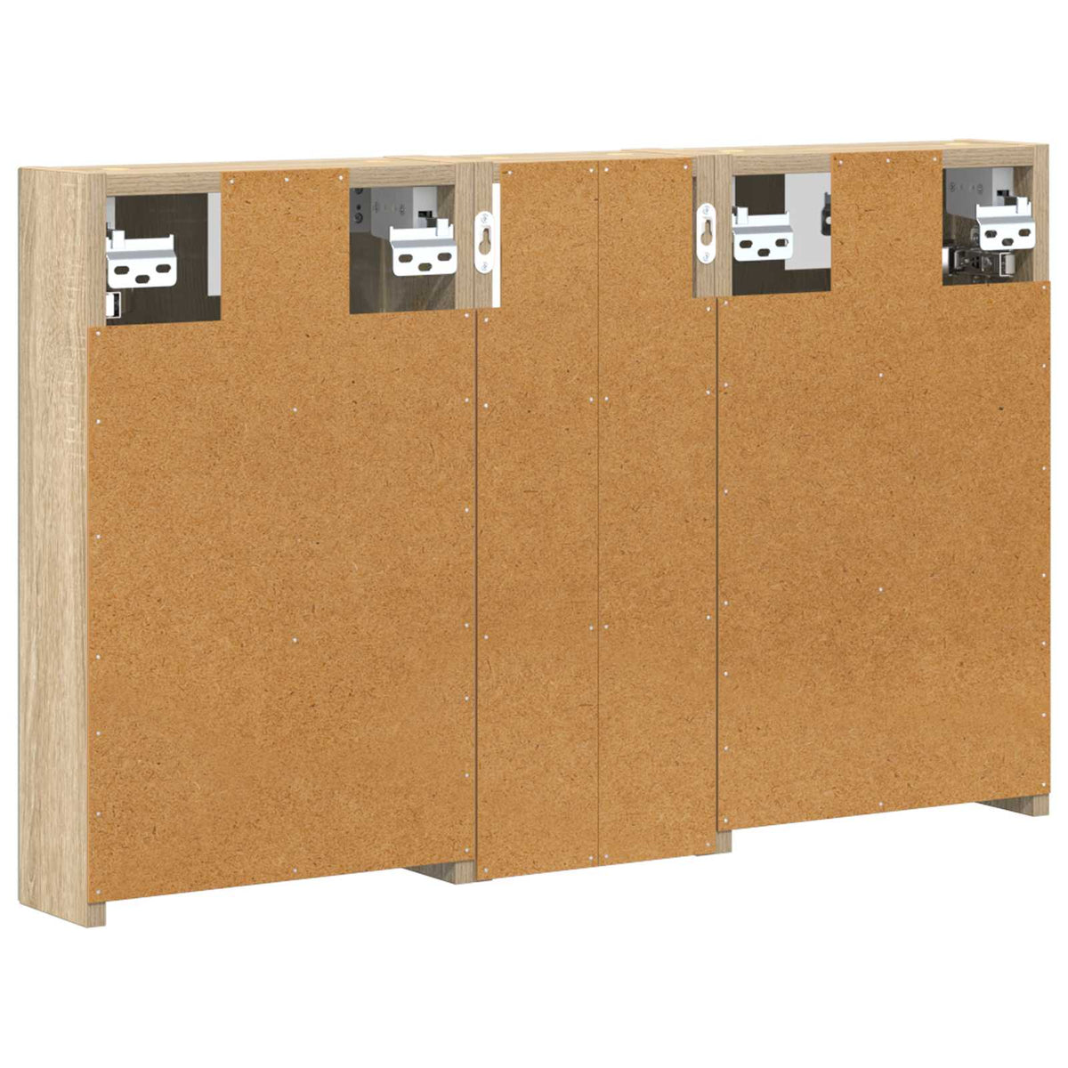 Badeværelsesskabsæt 3 stk. 80 x 10,5 x 50 cm Konstrueret træ