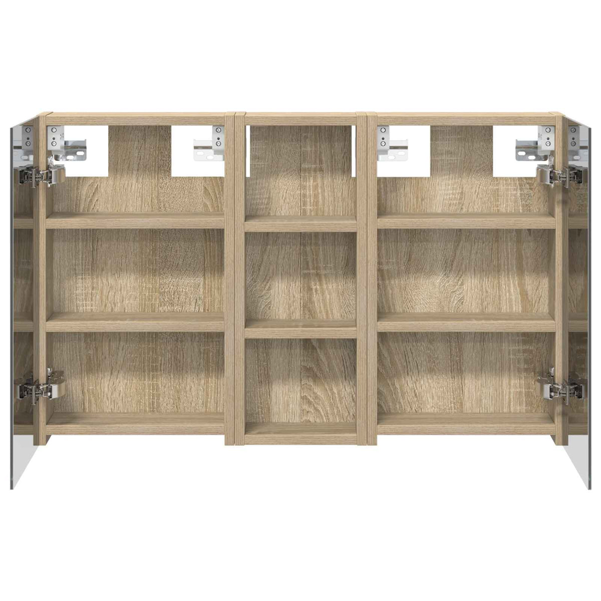 Badeværelsesskabsæt 3 stk. 80 x 10,5 x 50 cm Konstrueret træ