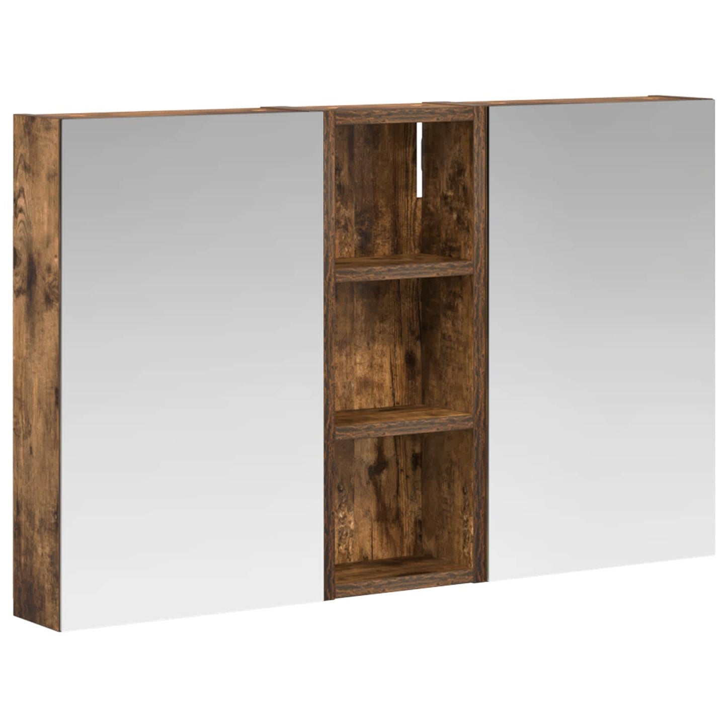 Badeværelsesskabsæt 3 stk. 80 x 10,5 x 50 cm Konstrueret træ
