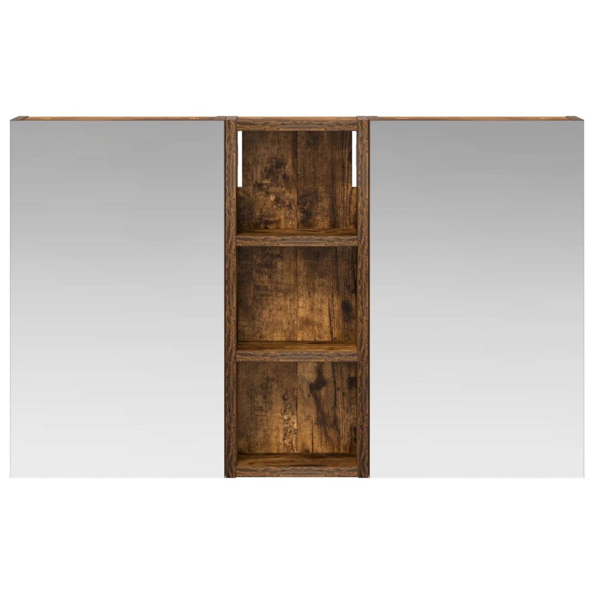 Badeværelsesskabsæt 3 stk. 80 x 10,5 x 50 cm Konstrueret træ