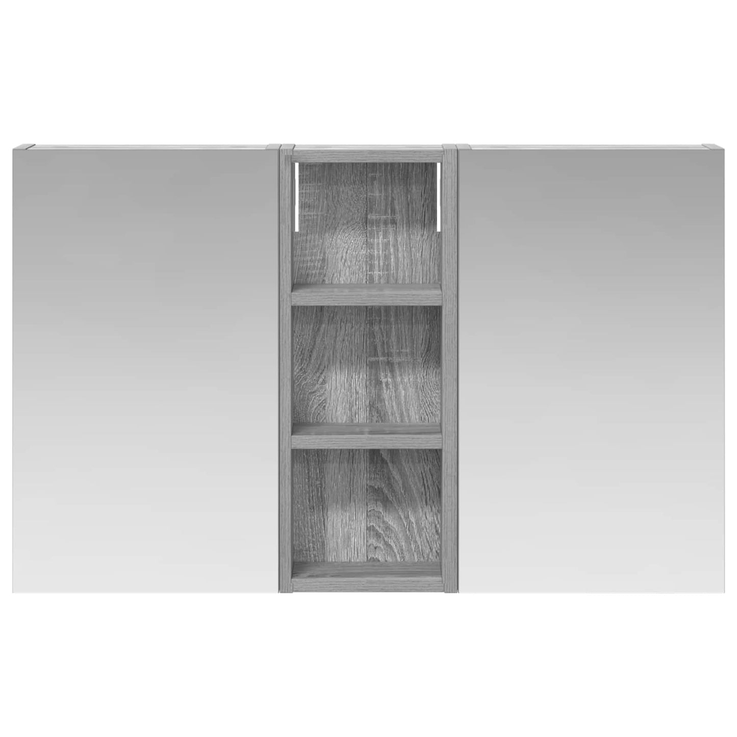 Badeværelsesskabsæt 3 stk. 80 x 10,5 x 50 cm Konstrueret træ