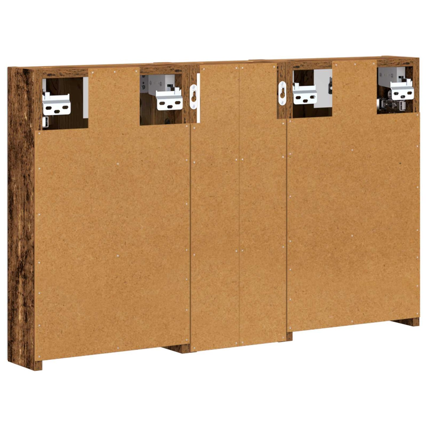 Badeværelsesskabsæt 3 stk. 80 x 10,5 x 50 cm Konstrueret træ