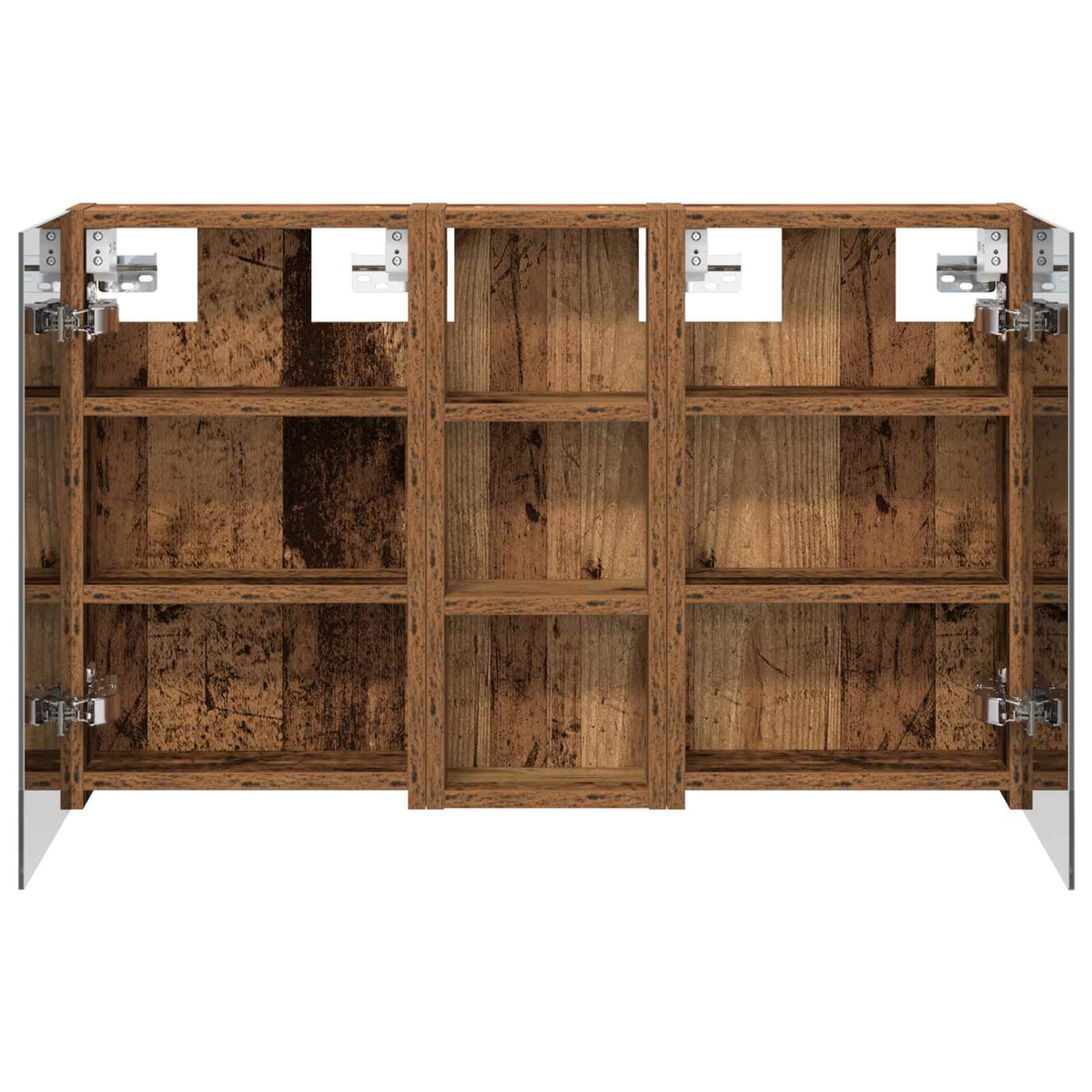 Badeværelsesskabsæt 3 stk. 80 x 10,5 x 50 cm Konstrueret træ