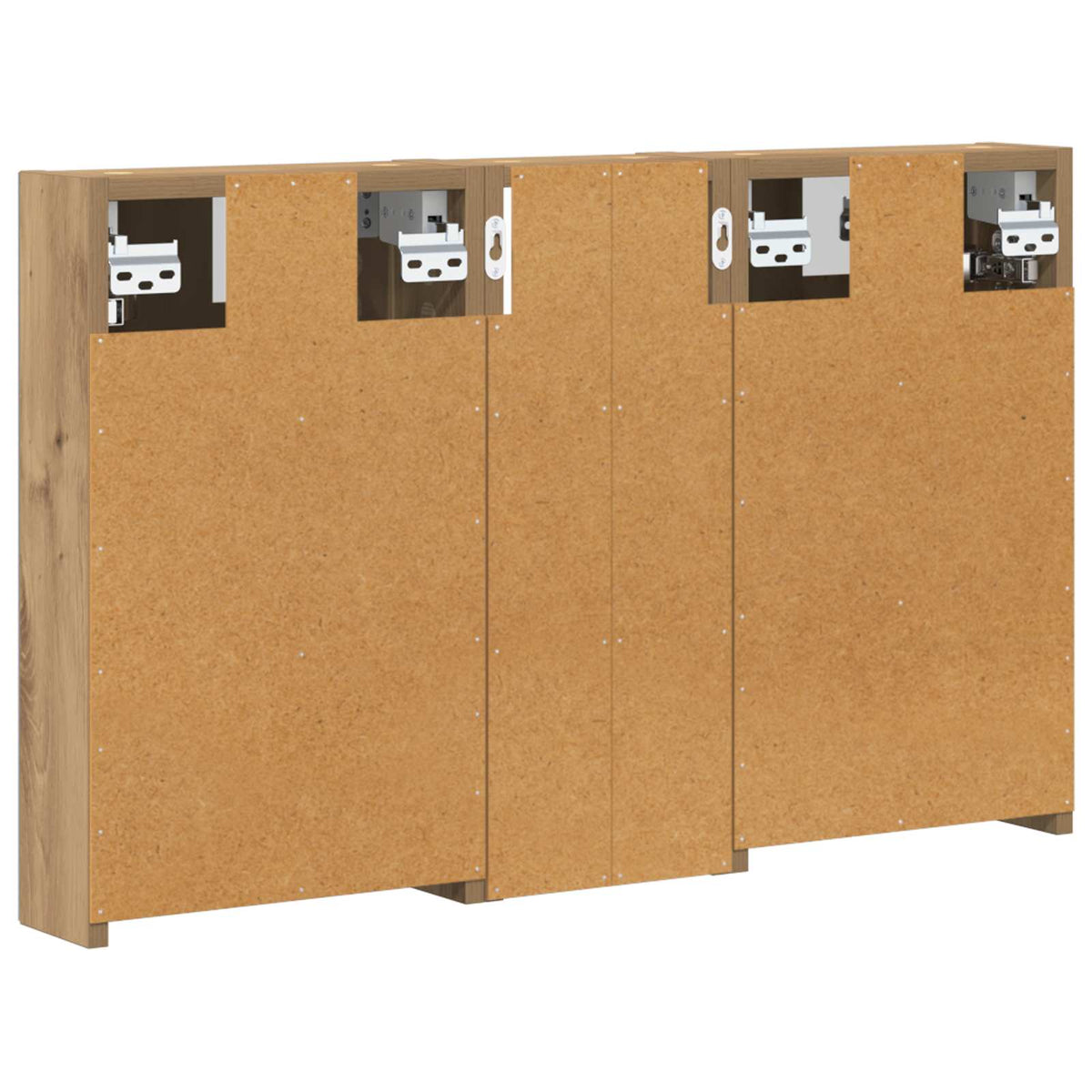 Badeværelsesskabsæt 3 stk. 80 x 10,5 x 50 cm Konstrueret træ
