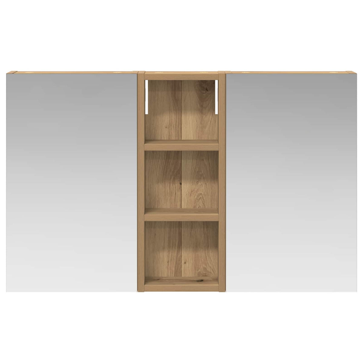 Badeværelsesskabsæt 3 stk. 80 x 10,5 x 50 cm Konstrueret træ