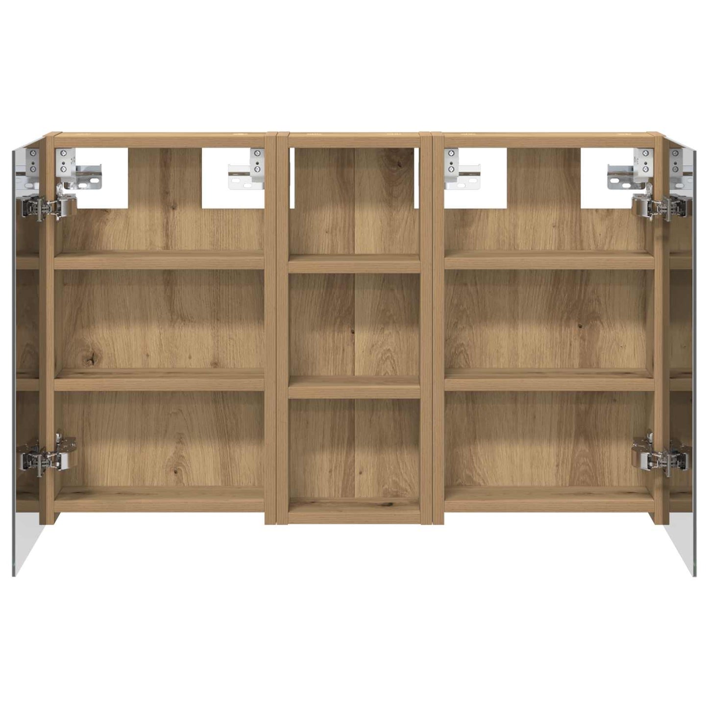 Badeværelsesskabsæt 3 stk. 80 x 10,5 x 50 cm Konstrueret træ
