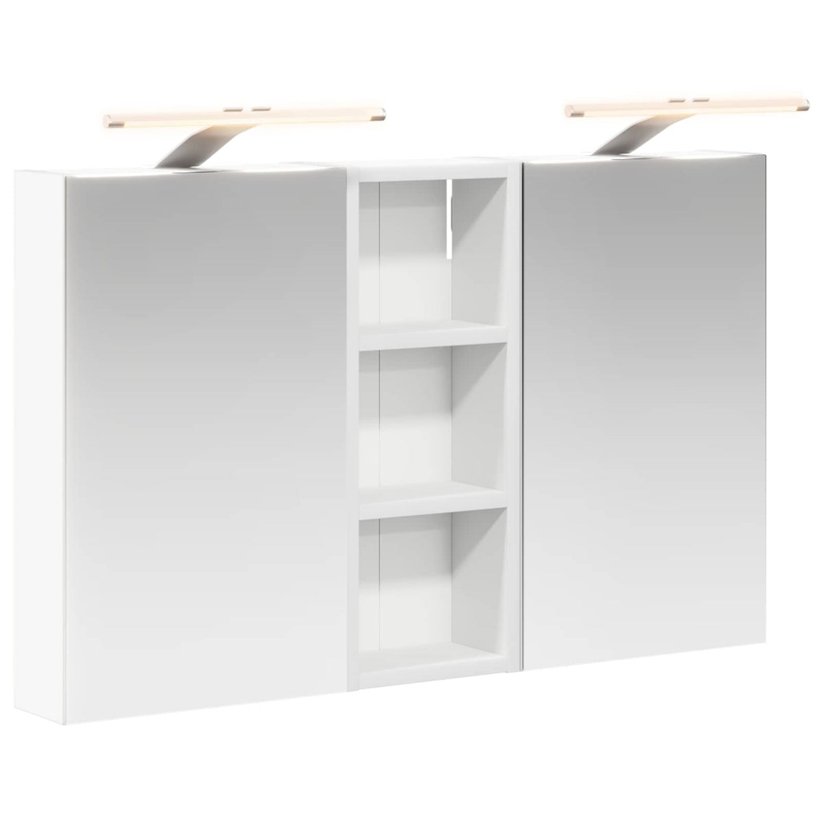 Badeværelsesskabsæt 3 stk. 80 x 10,5 x 50 cm Konstrueret træ