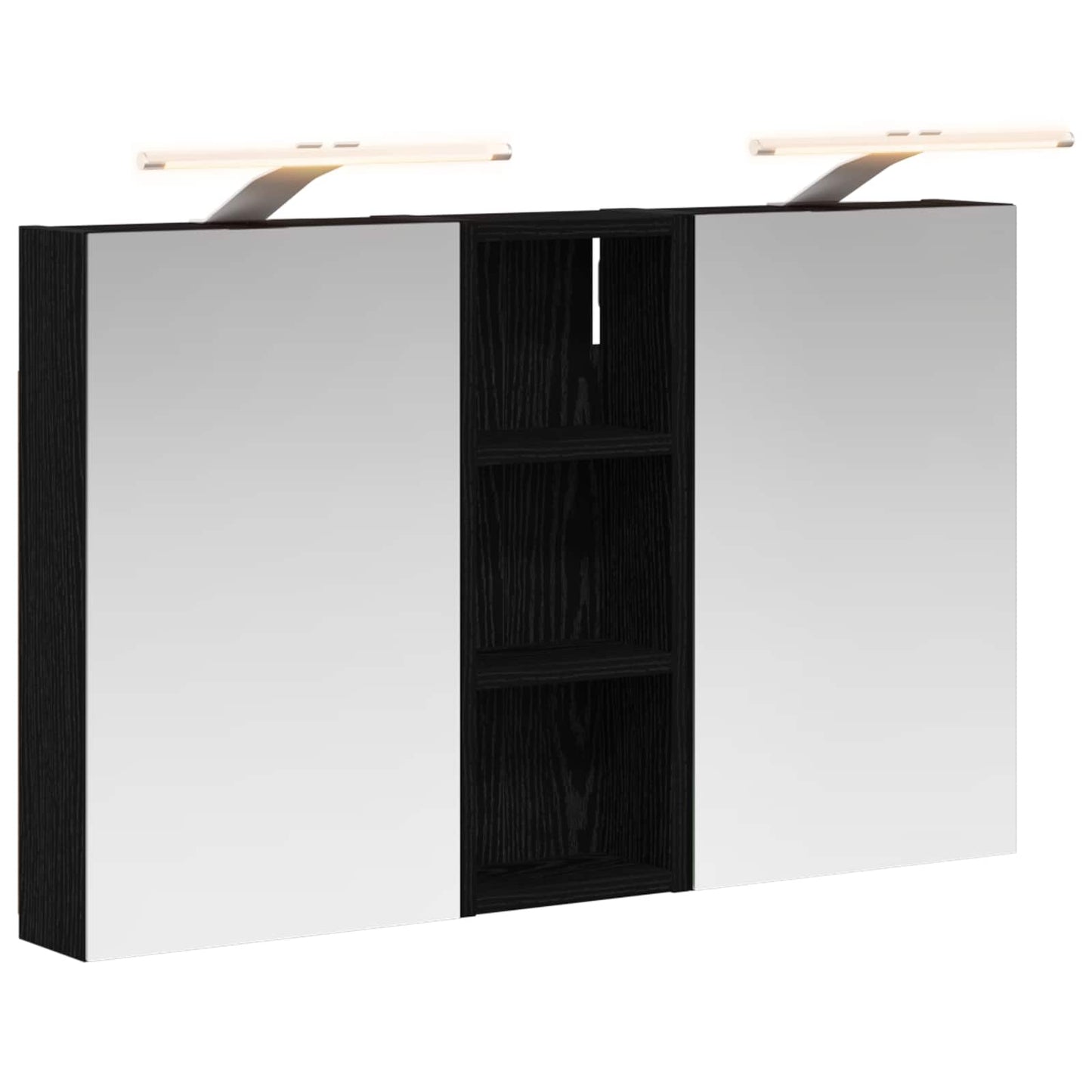 Badeværelsesskabsæt 3 stk. 80 x 10,5 x 50 cm Konstrueret træ