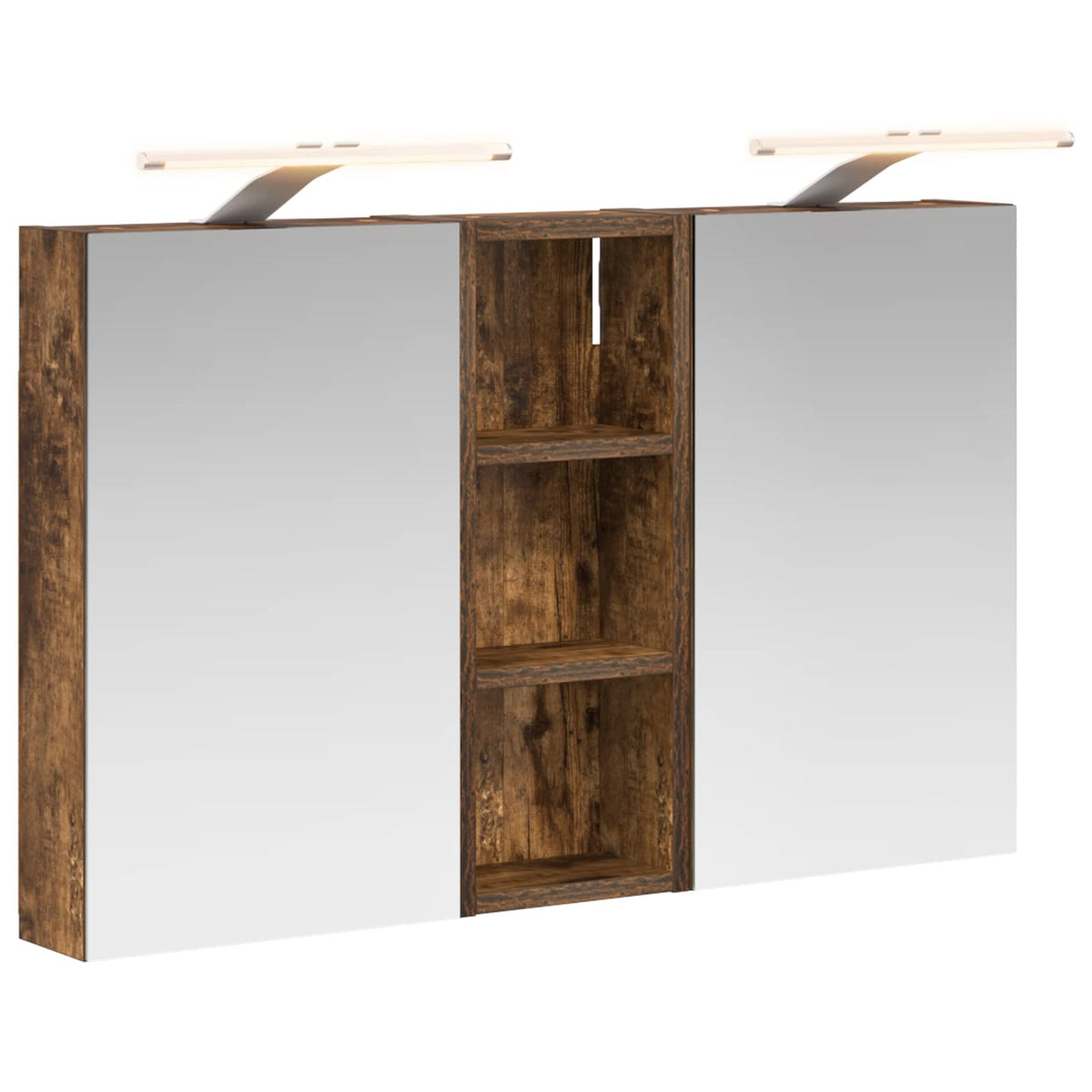 Badeværelsesskabsæt 3 stk. 80 x 10,5 x 50 cm Konstrueret træ