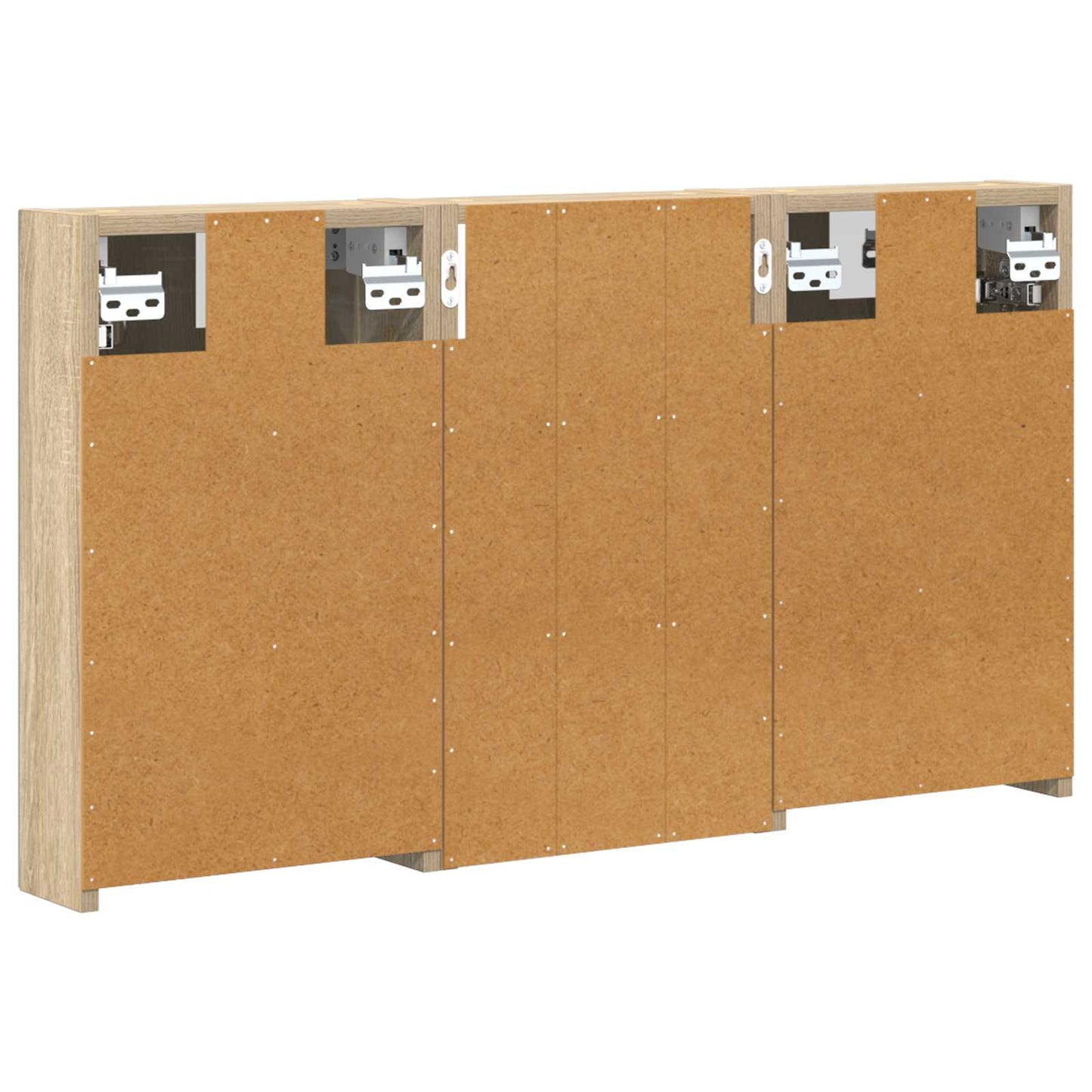 Badeværelsesskabsæt 3 stk. 90 x 10,5 x 50 cm Konstrueret træ