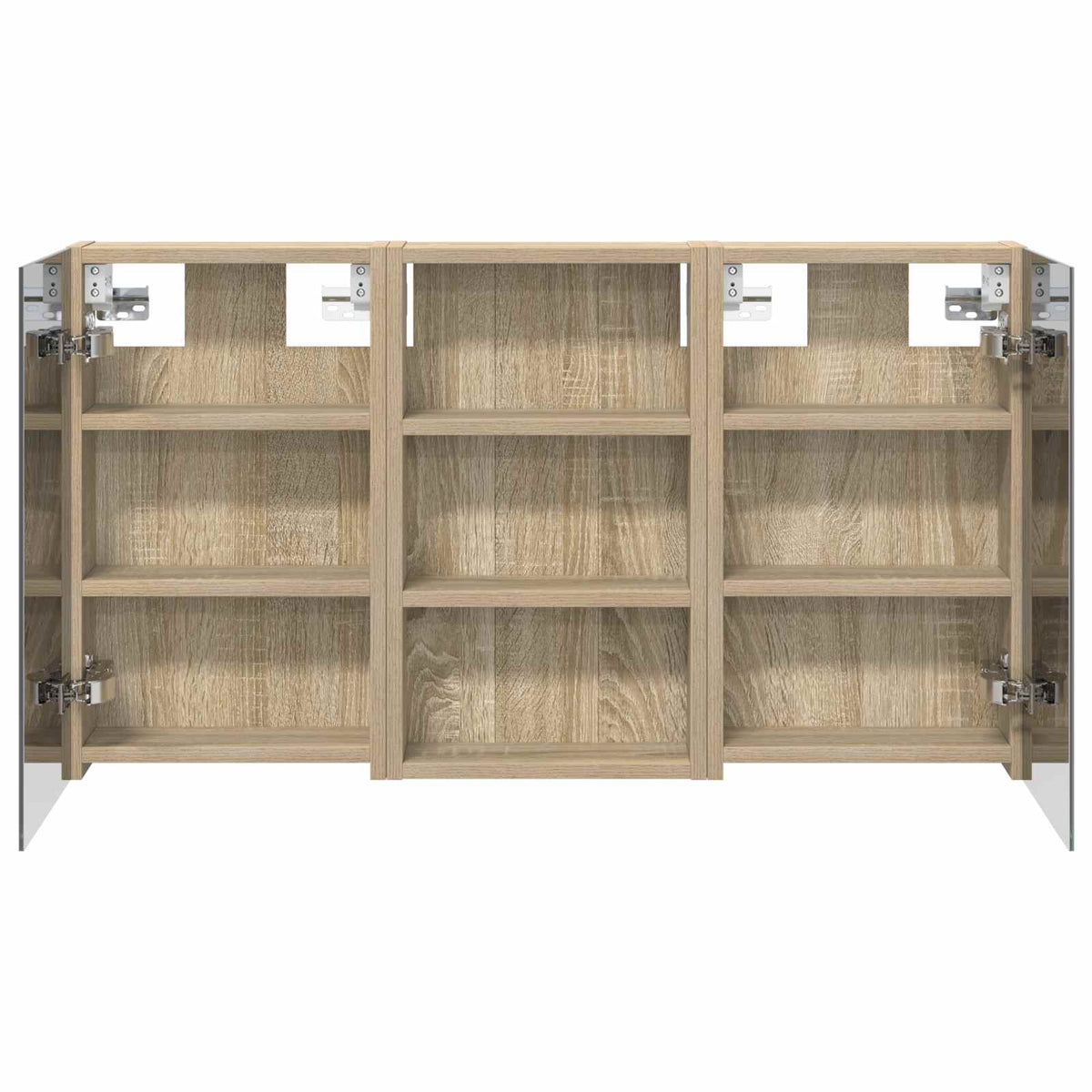 Badeværelsesskabsæt 3 stk. 90 x 10,5 x 50 cm Konstrueret træ