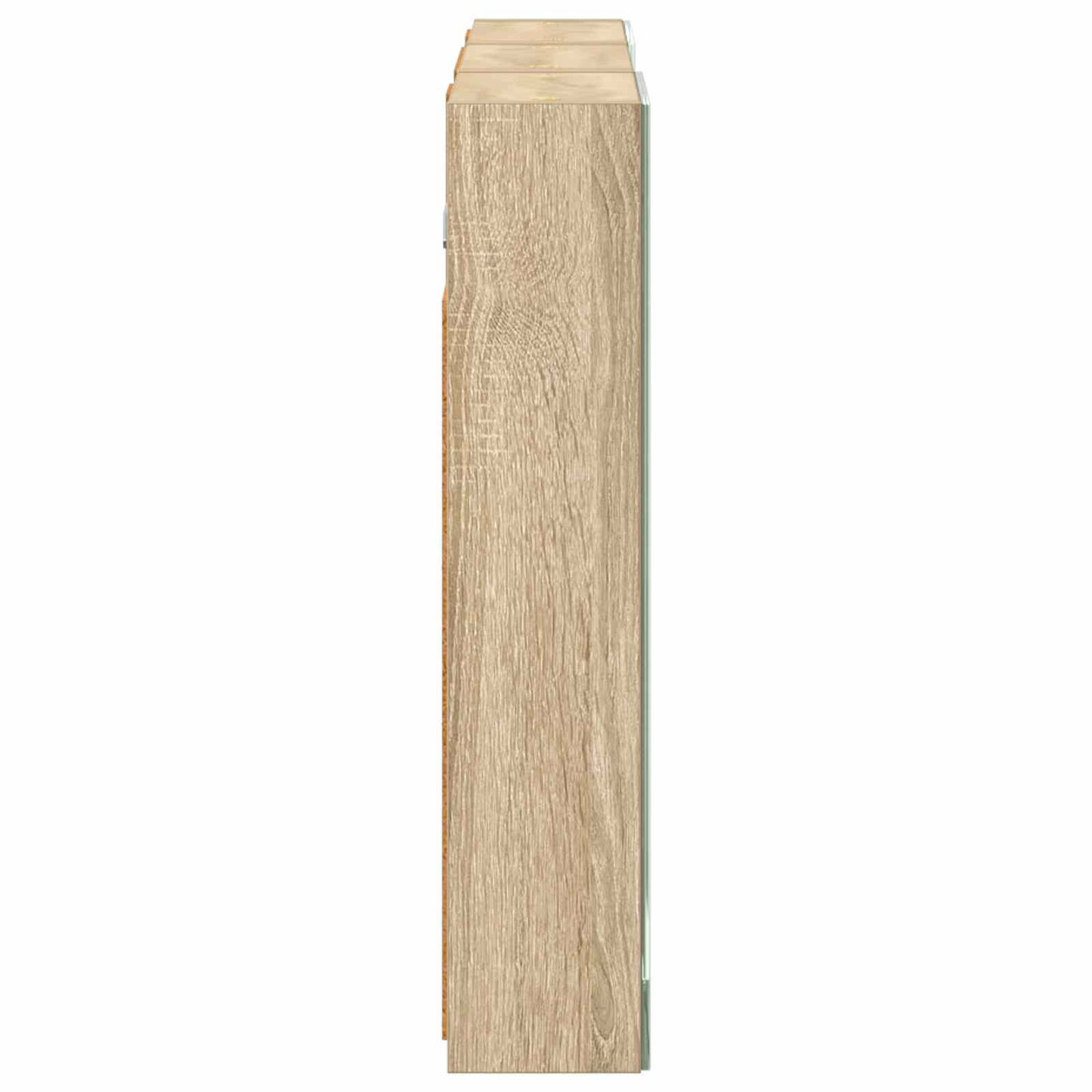 Badeværelsesskabsæt 3 stk. 90 x 10,5 x 50 cm Konstrueret træ