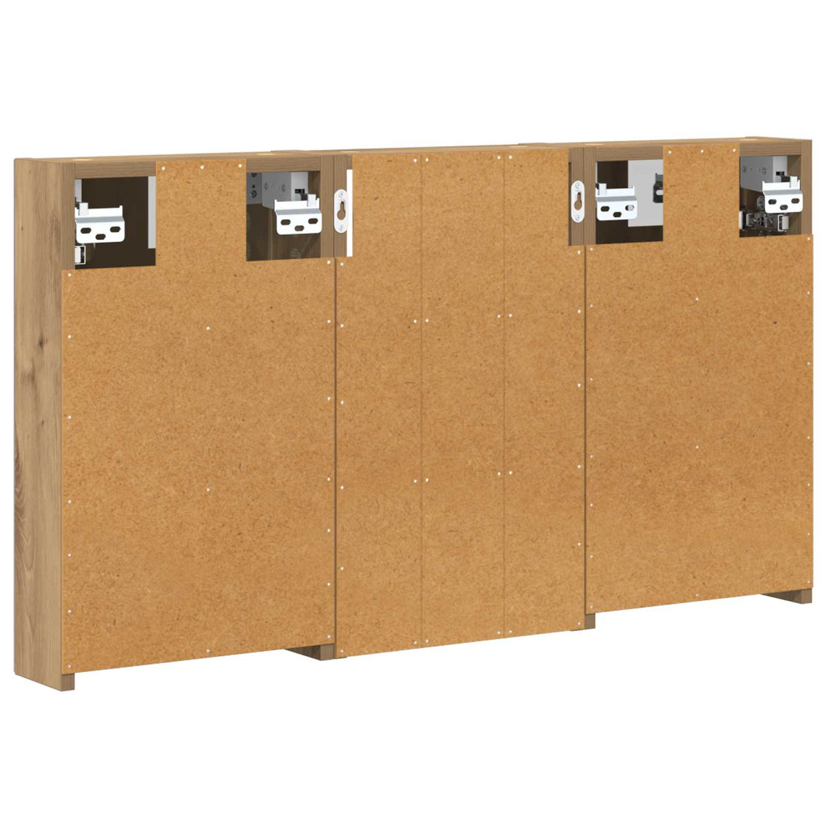 Badeværelsesskabsæt 3 stk. 90 x 10,5 x 50 cm Konstrueret træ