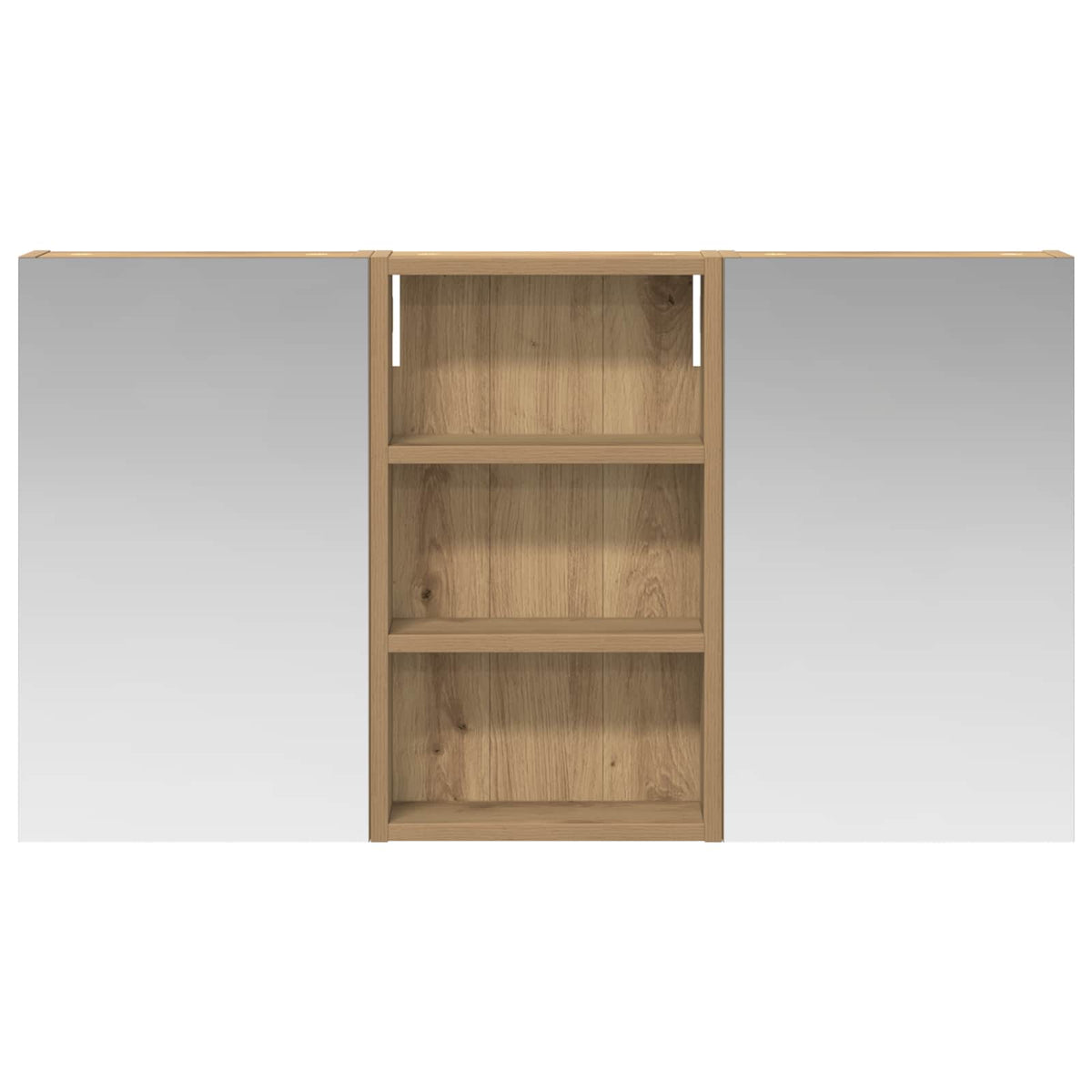 Badeværelsesskabsæt 3 stk. 90 x 10,5 x 50 cm Konstrueret træ