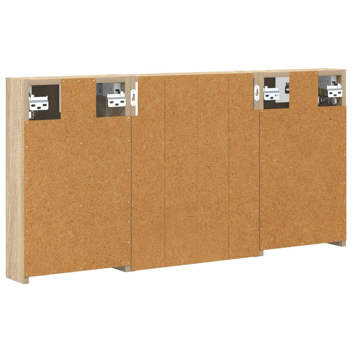 Badeværelsesskabsæt 3 stk. 100 x 10,5 x 50 cm Konstrueret træ