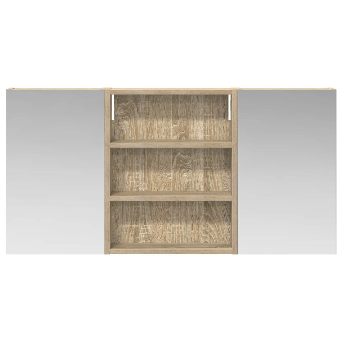 Badeværelsesskabsæt 3 stk. 100 x 10,5 x 50 cm Konstrueret træ