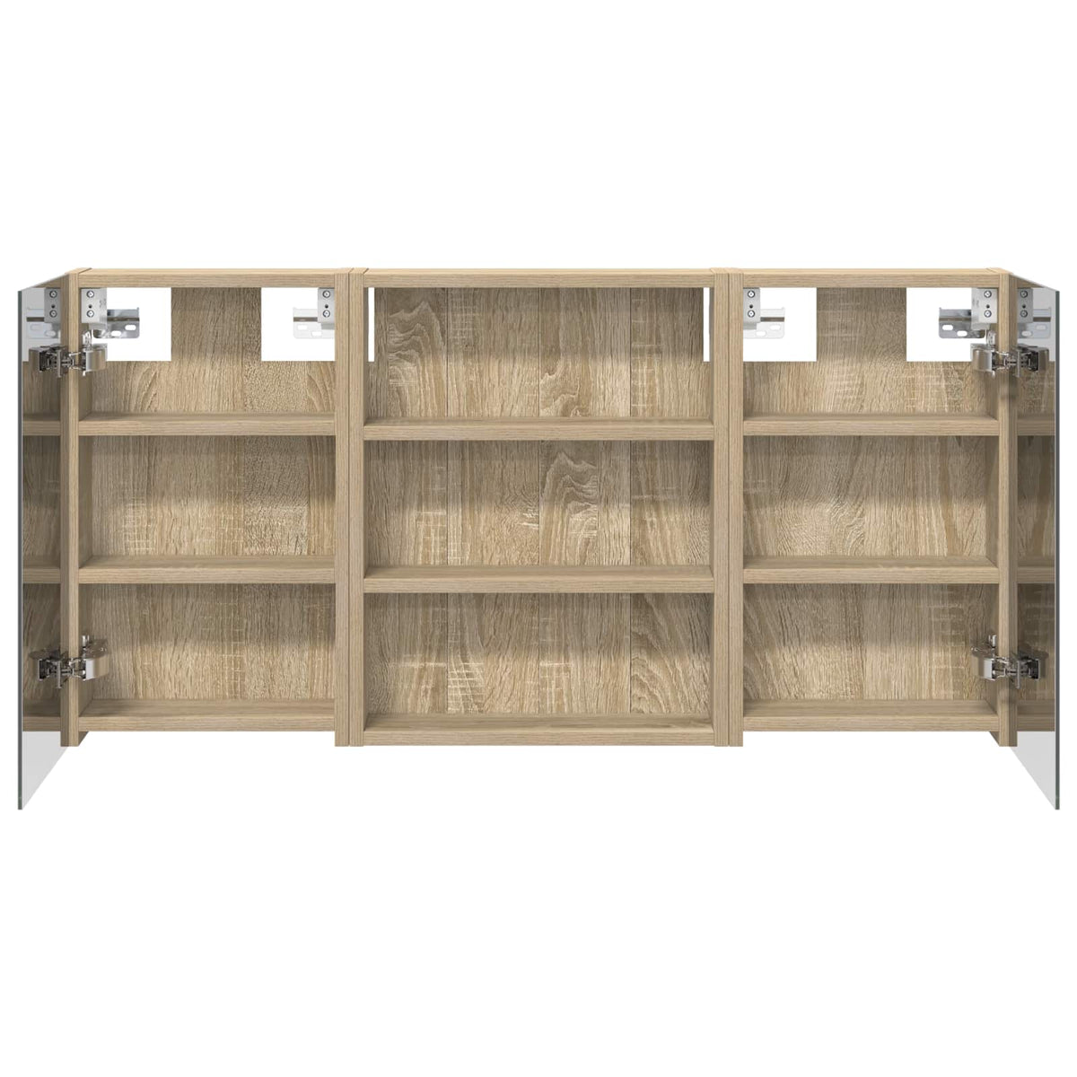 Badeværelsesskabsæt 3 stk. 100 x 10,5 x 50 cm Konstrueret træ