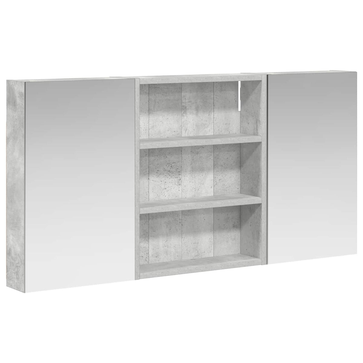 Badeværelsesskabsæt 3 stk. 100 x 10,5 x 50 cm Konstrueret træ