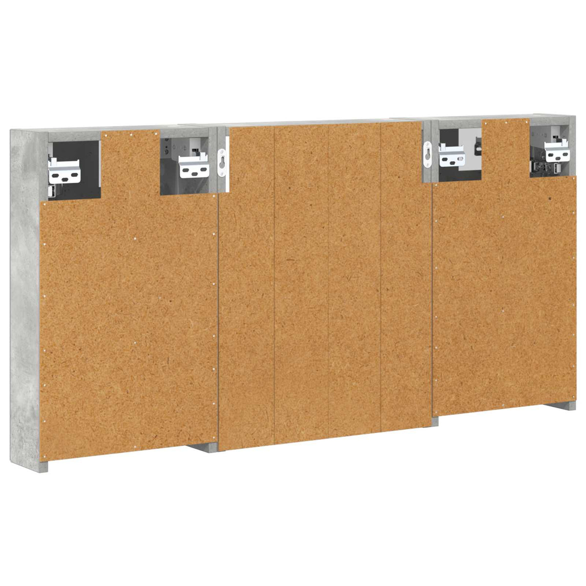 Badeværelsesskabsæt 3 stk. 100 x 10,5 x 50 cm Konstrueret træ