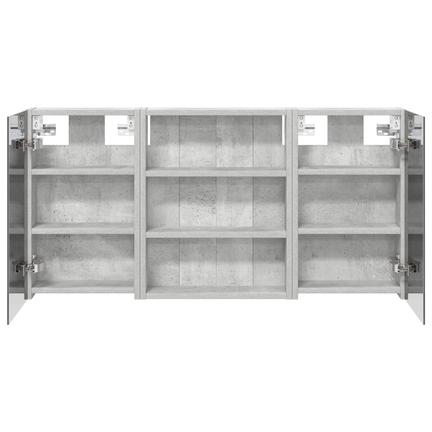 Badeværelsesskabsæt 3 stk. 100 x 10,5 x 50 cm Konstrueret træ