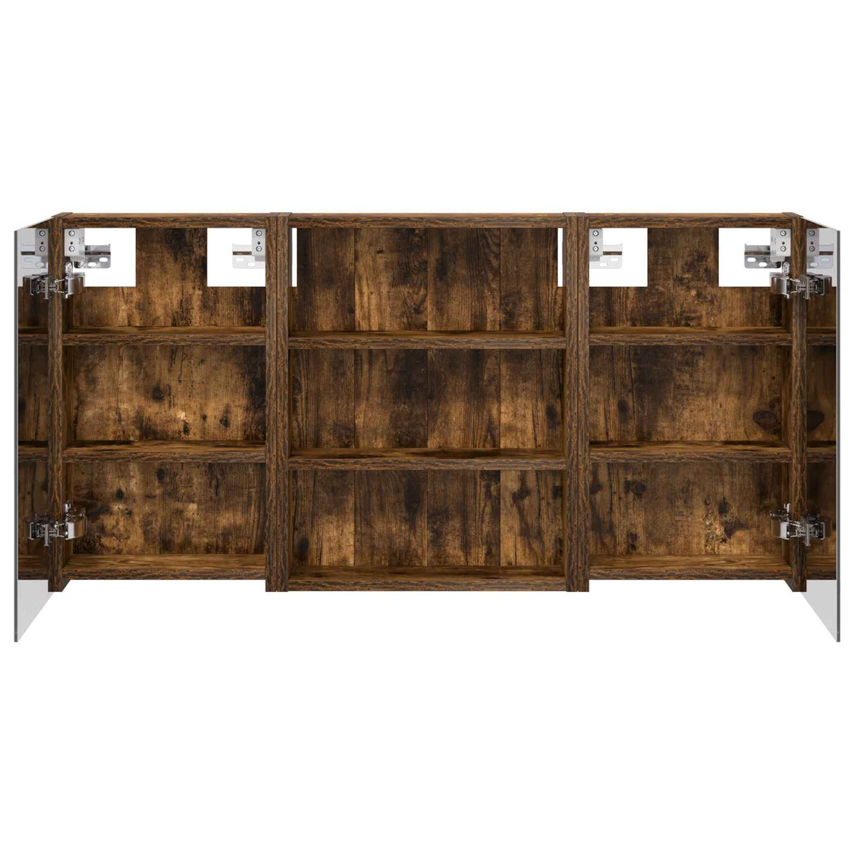 Badeværelsesskabsæt 3 stk. 100 x 10,5 x 50 cm Konstrueret træ