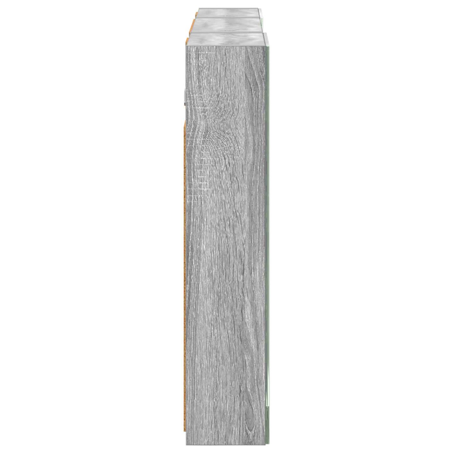 Badeværelsesskabsæt 3 stk. 100 x 10,5 x 50 cm Konstrueret træ