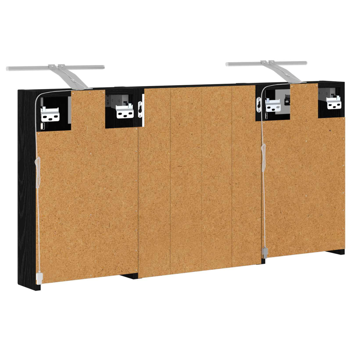 Badeværelsesskabsæt 3 stk. 100 x 10,5 x 50 cm Konstrueret træ