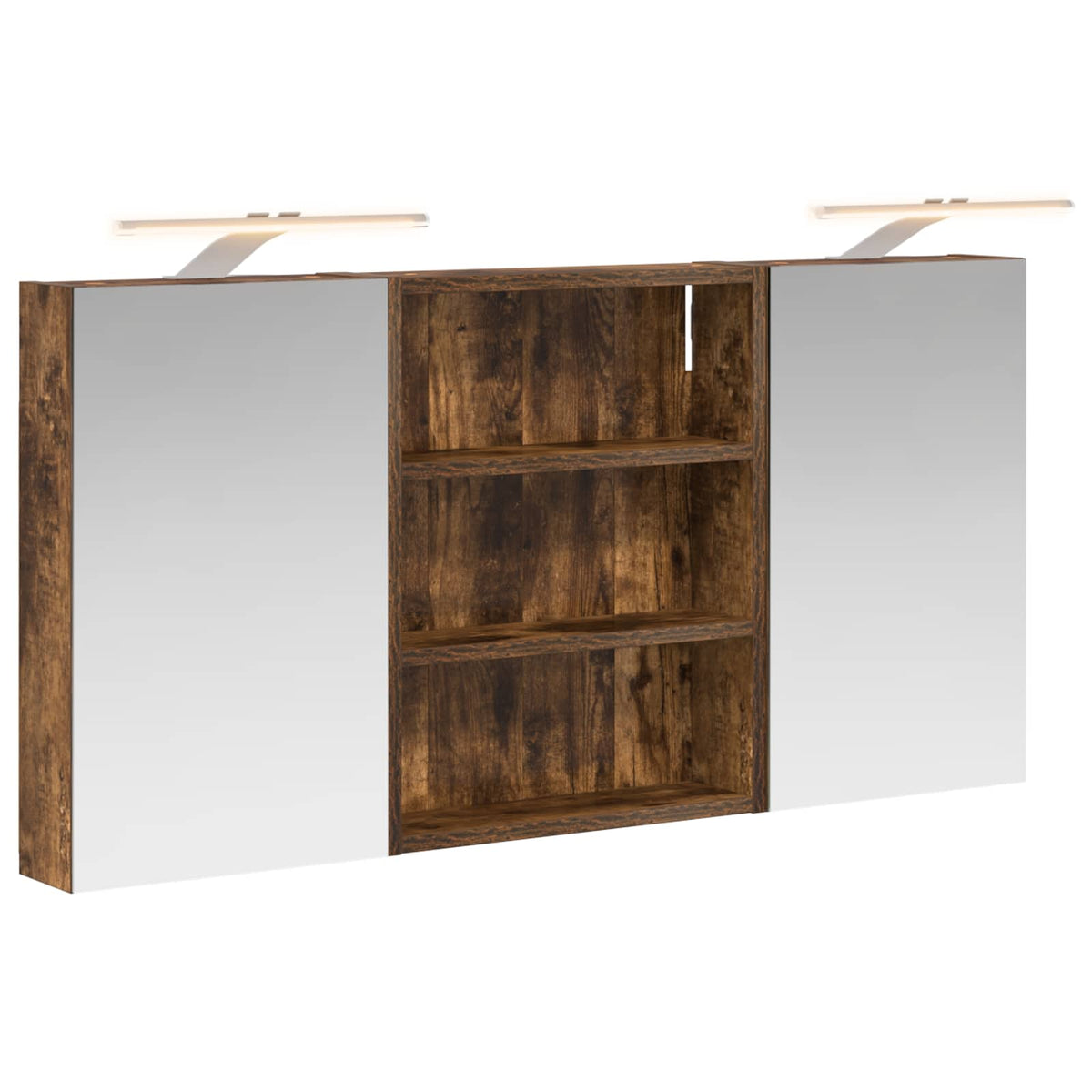 Badeværelsesskabsæt 3 stk. 100 x 10,5 x 50 cm Konstrueret træ