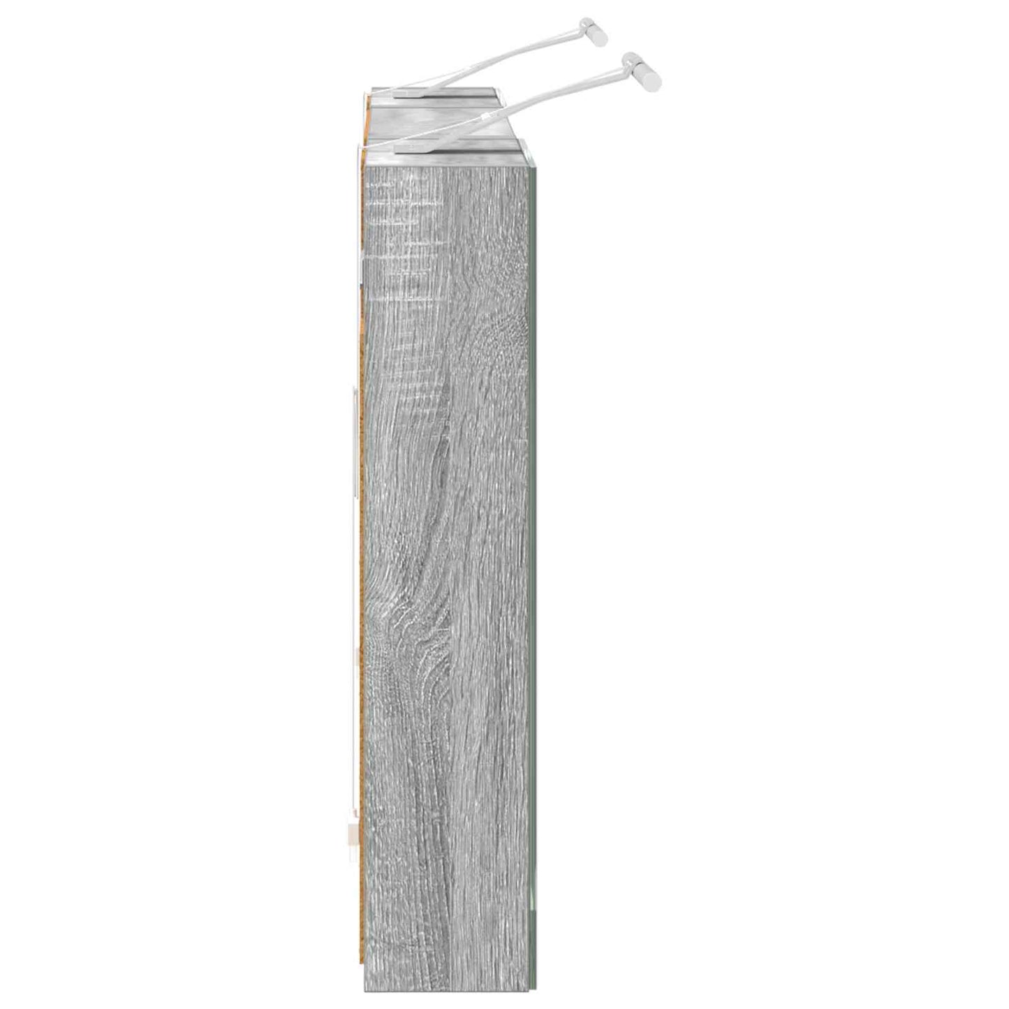 Badeværelsesskabsæt 3 stk. 100 x 10,5 x 50 cm Konstrueret træ