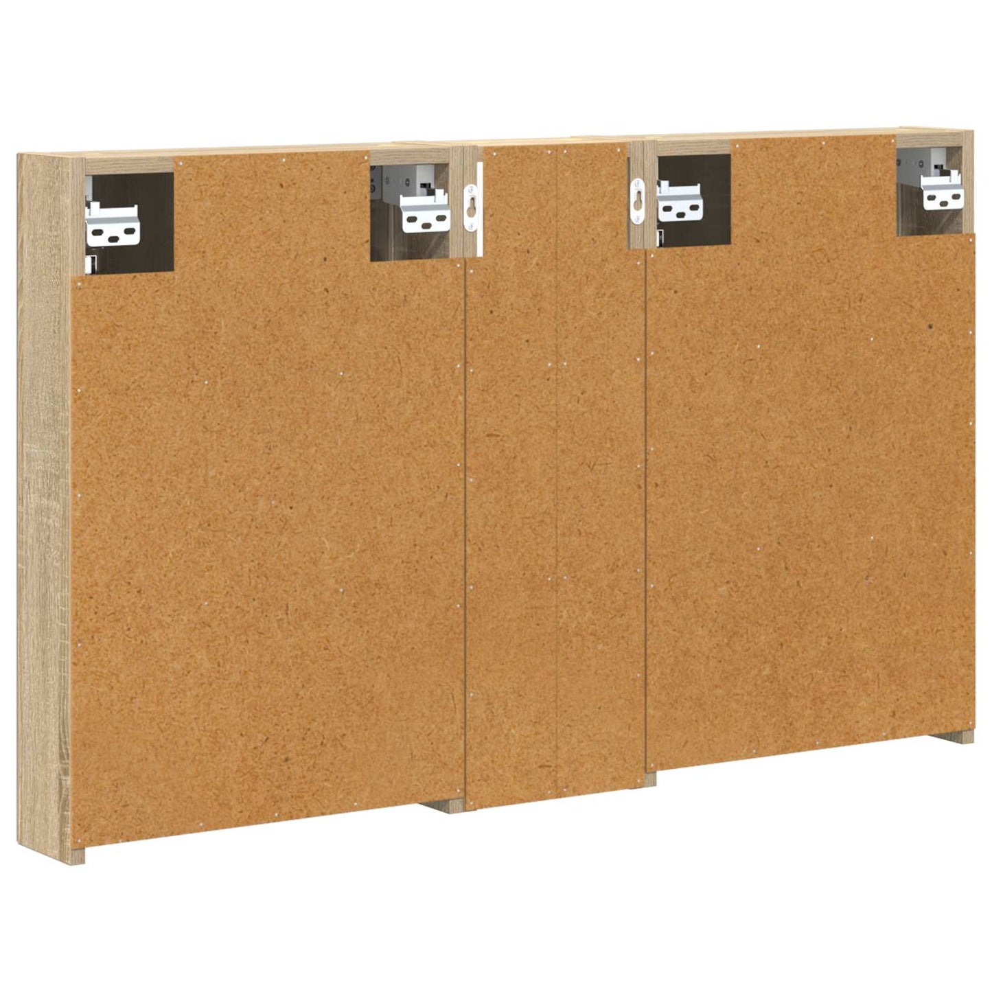 Badeværelsesskabsæt 3 stk. 100 x 10,5 x 60,5 cm Konstrueret træ